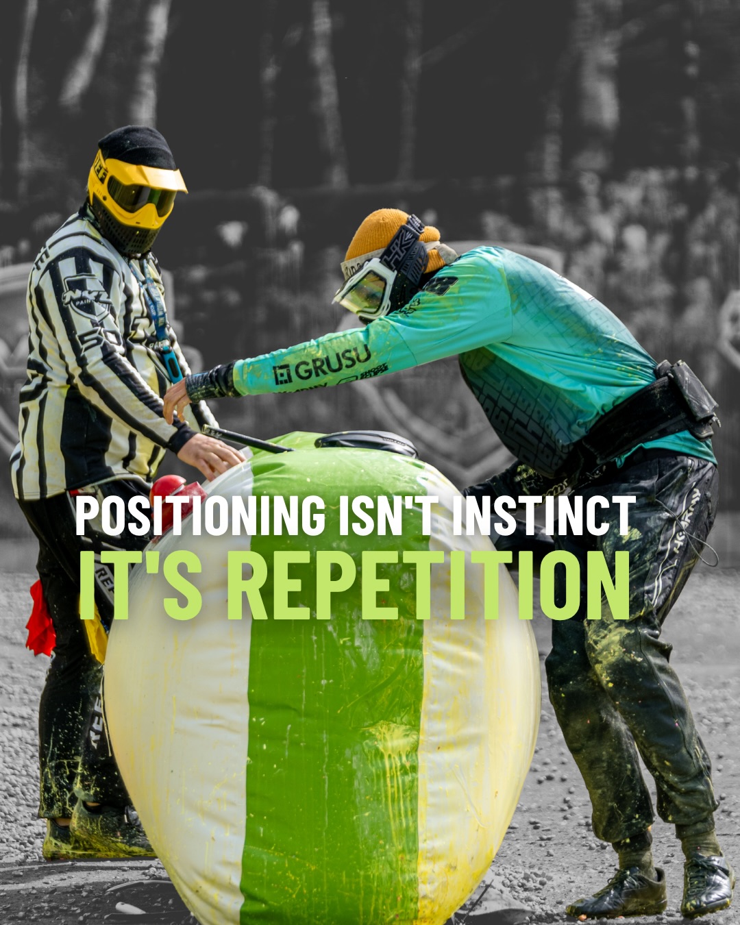 Positioning isn’t instinct. It’s repetition.

The more you practise moving into position, the better you read your angles. Know those angles and you see where to pressure an opponent or cover a teammate. Repeat that movement with purpose until you arrive ready to make the next play.

What looks like instinct on game day starts with the positions you’ve practised taking.

📍 tomahawkpaintballs.com

#paintball #paintballing #propaintball #nxleurope #paintballislife